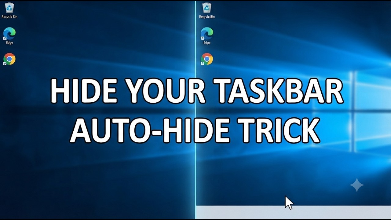 Taskbar Already Hidden Error How to Auto-Hide Taskbar on Windows - YouTube