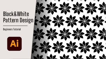 How to Create a Black & White Floral Seamless Pattern 🌸 | Adobe Illustrator Tutorial
