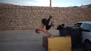 Parkour Guy Going On An Awesome Setup In A Handstand!