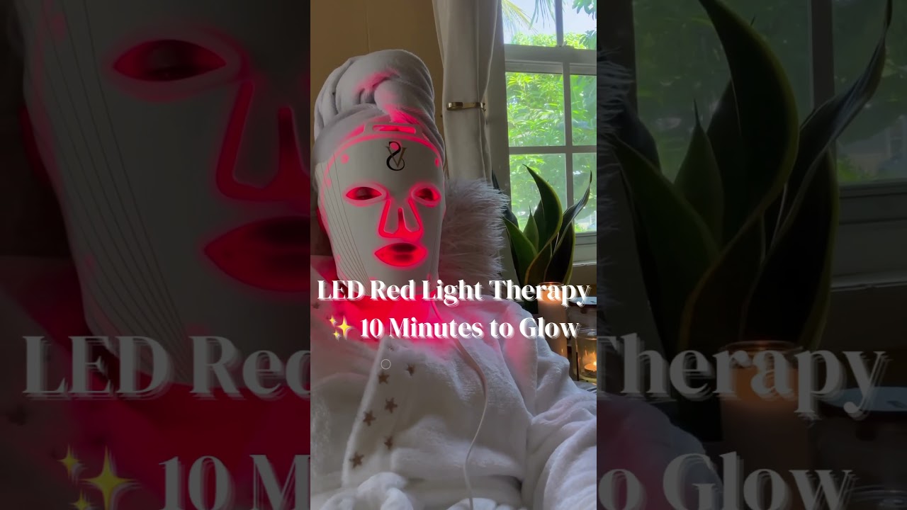 LED red light therapy mask for glowing skin ✨ 