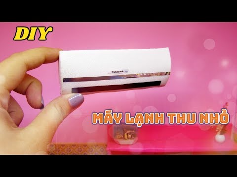 DIY How to make: Doll Air-conditioner / Cách làm máy lạnh thu nhỏ búp bê / Ami DIY