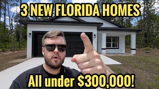 3 NEW Florida Homes For Sale Under $300,000! Leaving Ft. Lauderdale for Ocala and Citrus County!