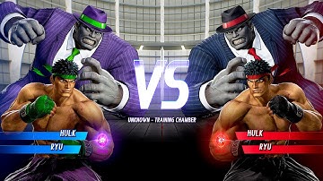 Hulk & Ryu Vs Hulk & Ryu [Very Hard AI] | Marvel vs Capcom: Infinite