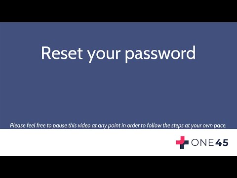 Reset your One45 Password