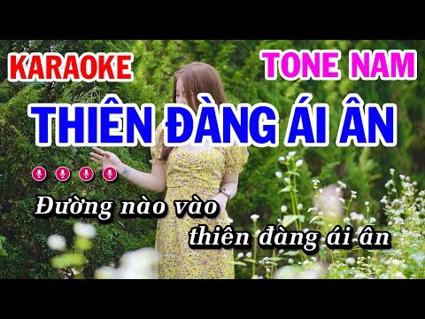 Karaoke Thiên Đàng Ái Ân Nhạc Sống Tone Nam | Karaoke Công Trình