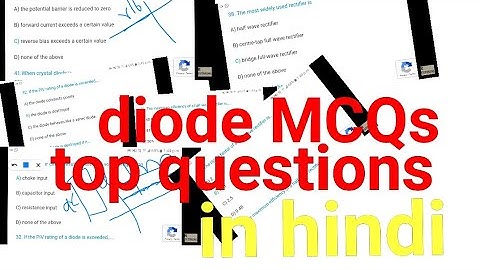 Part 2📌 50 MCQs 🎭Diodes and its applications 🎶2020 exam pattern