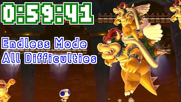 [Speedrun FWR] Super Mario Maker 2 - Endless Mode - All Difficulties - 0:59:41
