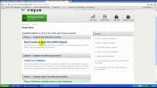 *Верификация банковского аккаунта в Payza com*