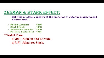 Zeeman and Stark effect