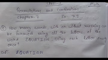 How many words, with or without meaning can be formed using all the letters of the word EQUATION,