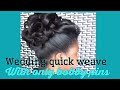 Quick weave wedding up do using bobby pins (must watch)