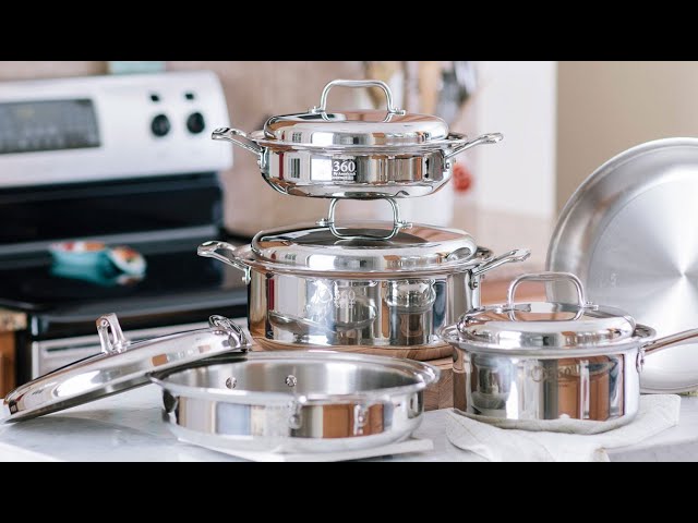 360 Cookware 9 Piece Stainless Steel Cookware Set