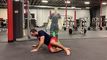 Prone Hip Internal Rotation End-Range Lift-Off
