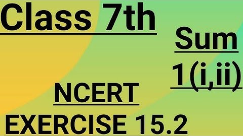 Pseb/CBSE Ex 15.2| Q1(i,ii)| Chapter 15 Class 7 NCERT Math| visualising solid shapes
