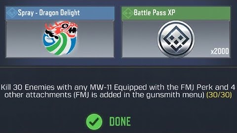Call Of Duty Mobile Kill 30 Enemies with any MW-11 Equipped with FMJ Perk and 4 other attachments