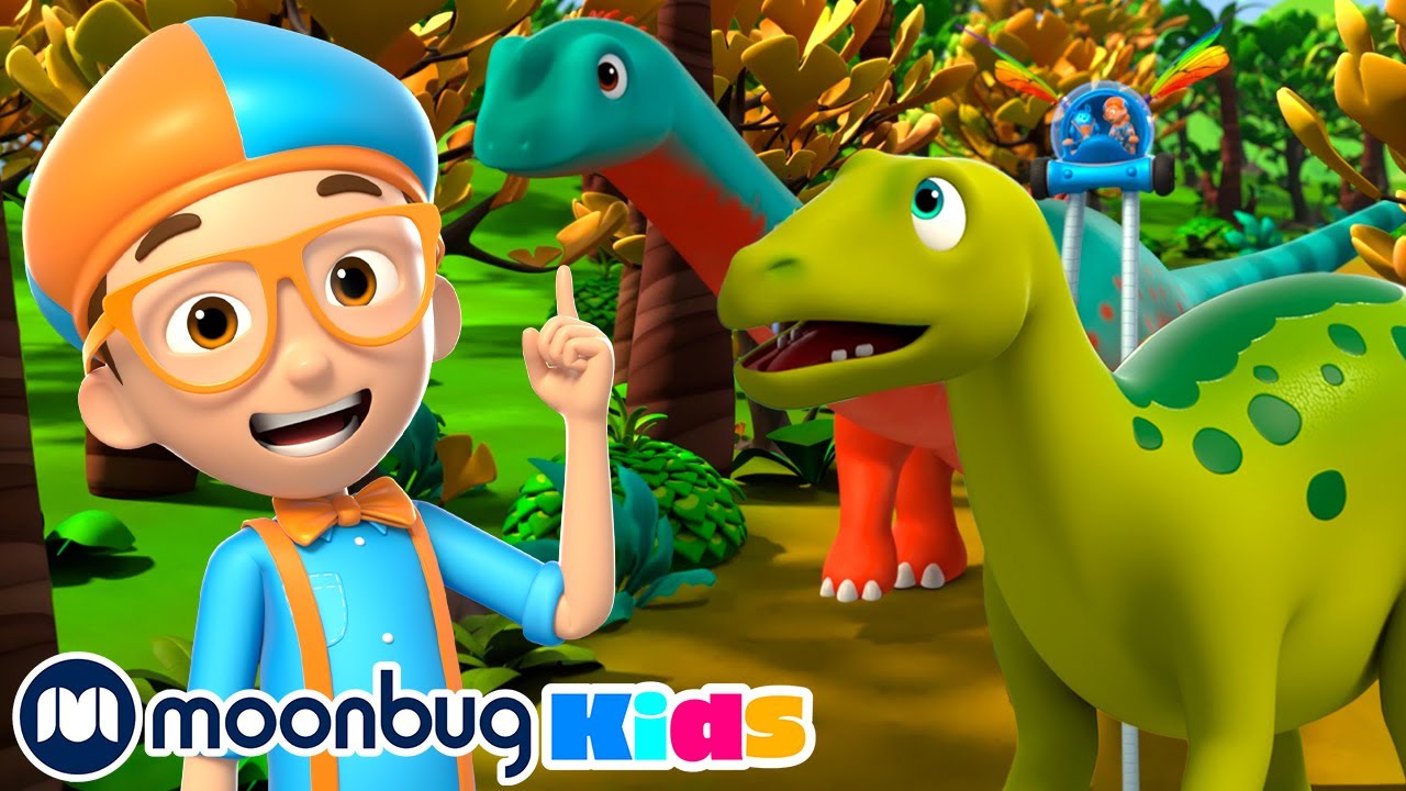 Biggest Dinosaur @BlippiWonders | Moonbug Kids - Explore With Me! - YouTube