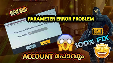BGMI FREE BAN🍳🥲// BGMI MANAGEMENT SYSTEM PARAMETER ERROR ISSUE SOLVED 😍//ZIRADO MALAYALAM//