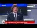 Javier Milei junto a Tato Young: "El Gobierno va a hacer explotar el sistema"