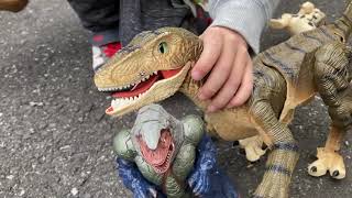 ダイナソーラン ヴェロキラプトルで遊ぼう‼︎恐竜ラジコン 京商 4歳 男の子 おもちゃ遊び