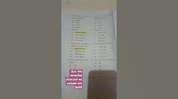 B.sc 4th semester ,, ZOOLOGY ka ANSWER KEY 2023 👍👍