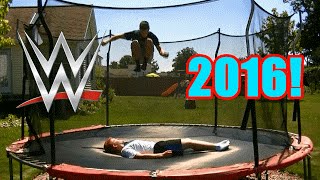 Top 50 WWE Finishers of 2016 on Trampoline(Our Top 50 Personal Favorite WWE Finishers of people who wrestled on the MAIN ROSTER in 2016! A lot of great moves were added this year after all of the ..., 2016-08-28T18:00:01.000Z)