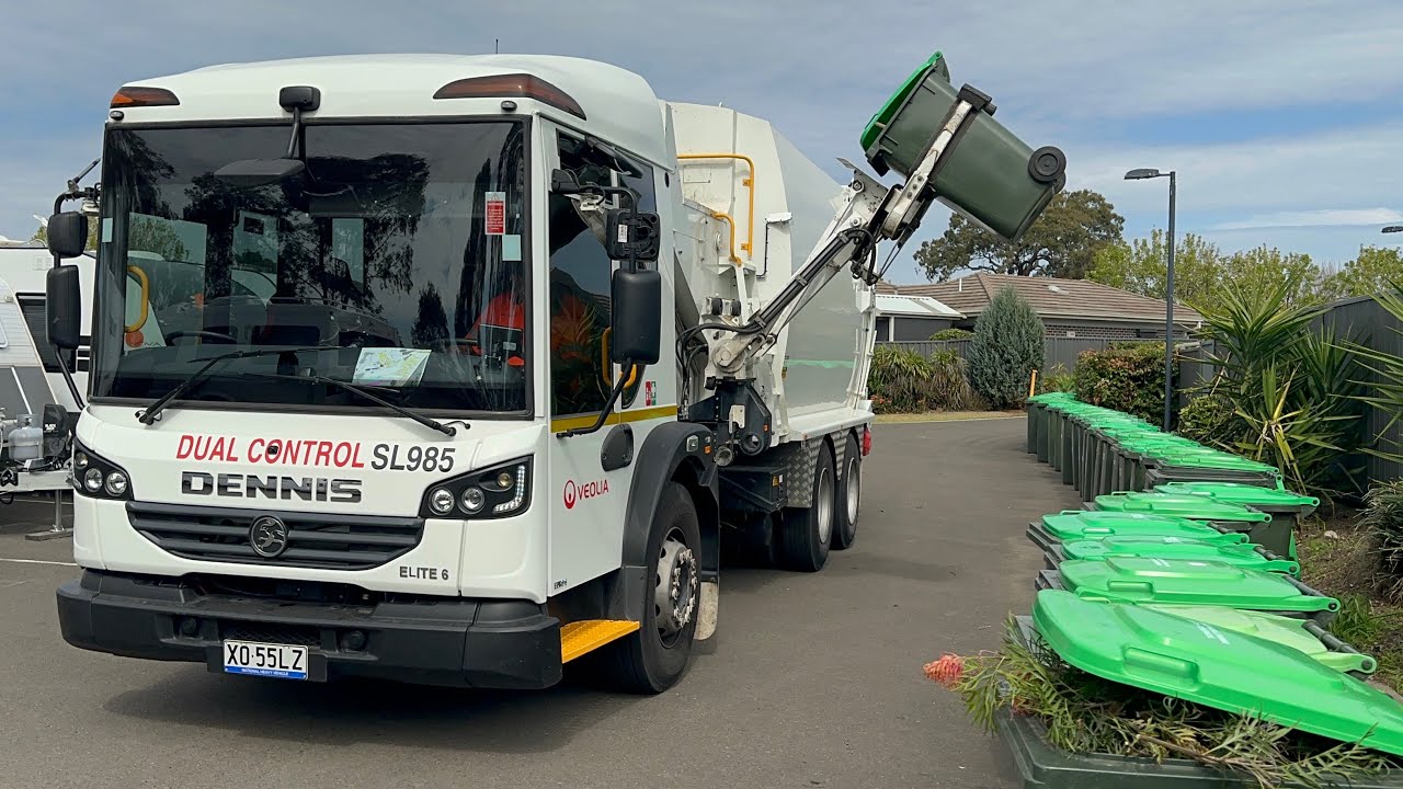Campbelltown Greens a GINORMOUS line of green bins YouTube