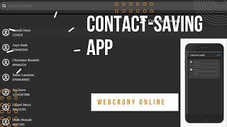 Let's develop a contact-saving app with HTML, CSS and JavaScript (with localStorage)
