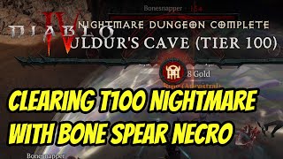 Diablo 4 | Clearing Tier 100 Uldur’s Cave with Bone Spear