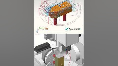 SprutCAM X: Face Milling 3+2 Axis Simulation #sprutcam #cadcamcnc #softonesolutions #simulation