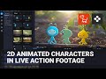 Mix animated 2d characters with live action for animation maker  cartoon animator ae movavi