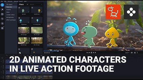 Mix Animated 2D Characters with Live Action for Video Animation Maker | Cartoon Animator, AE, Movavi