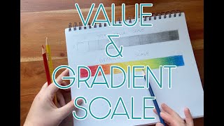 10 Step Graphite Value Scale & Gradient Scale in Primary Colors