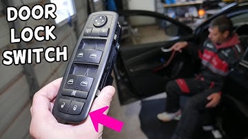 DOOR LOCK SWITCH REMOVAL REPLACEMENT DODGE DART, CHRYSLER 200. CENTRAL LOCKING SWITCH