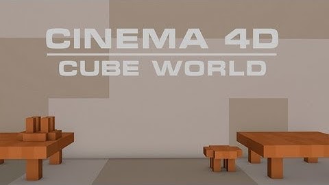 [Cinema 4D] Cube World Table, Chair