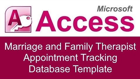 Microsoft Access Marriage and Family Therapist Appointment Tracking Database Template