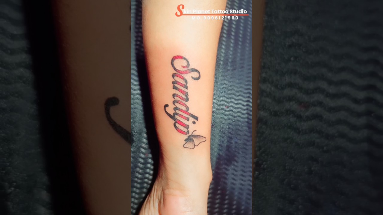 here's a small sandeep name tattoo..!!!contact for tattooing 7800000074  pardeep kumar..!!#nametattoo #lovetattoo | By Dhariti BODY TattoosFacebook