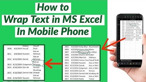 How to Wrap Text In MS Excel in Mobile | How to Prevent Text From Overflowing in MS Excel In Mobile