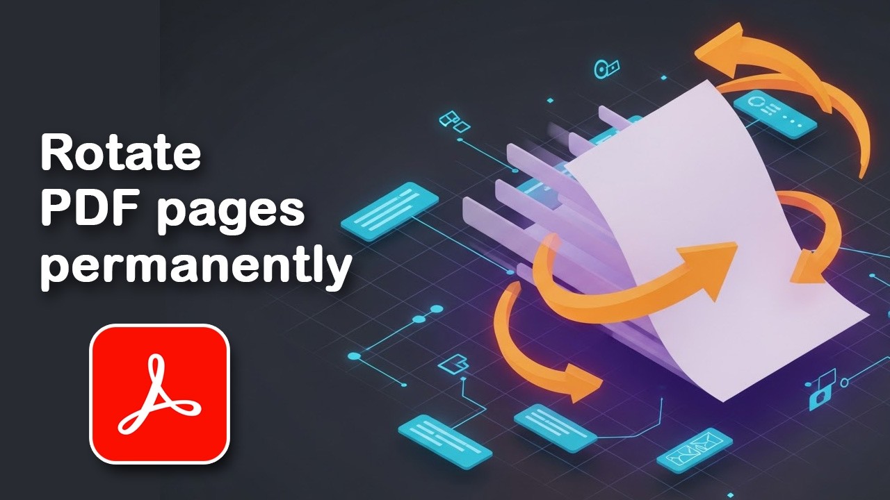 How to rotate and save individual PDF pages permanently within Adobe ...