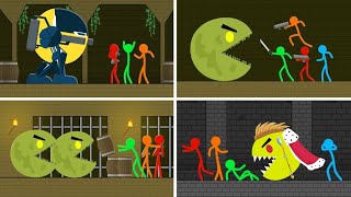 Stickman and Pacman Animation - FAN MADE (Part 21-25)