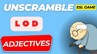 Unscramble the Adjectives - Vocabulary Word Game For Students