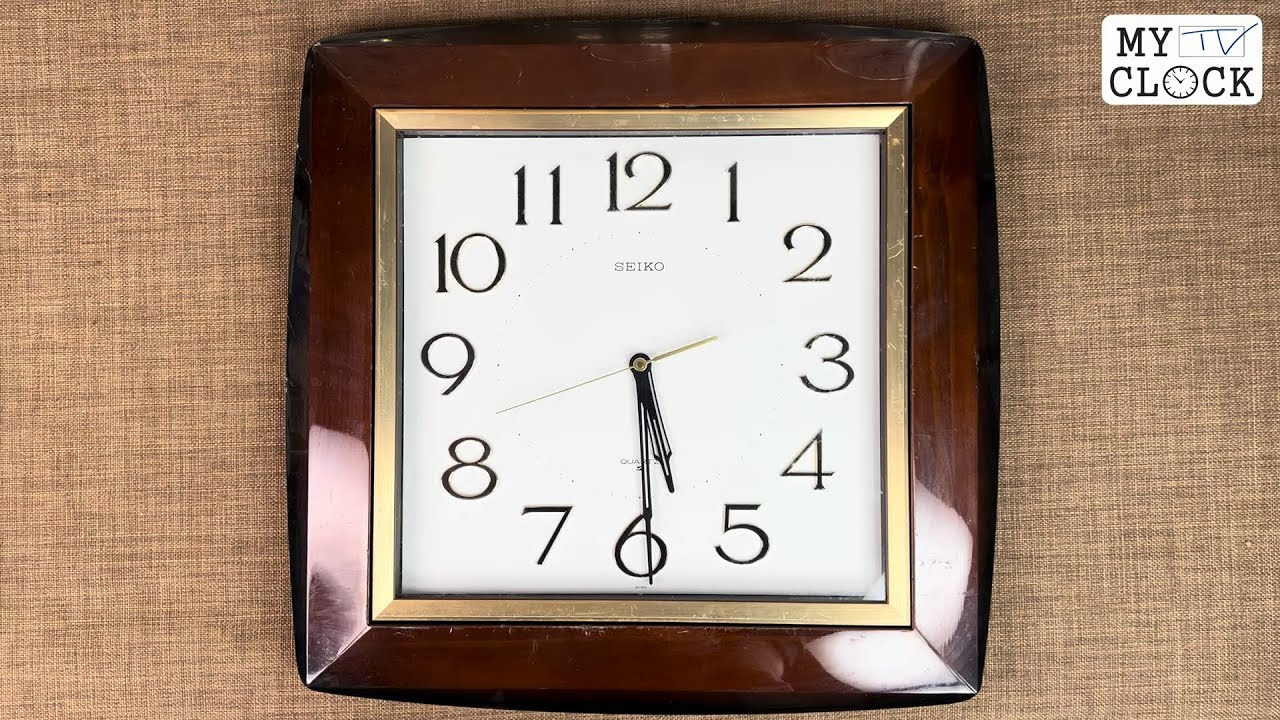 SEIKO SH360B 38cm rectangular vintage Japan wall clock セイコー