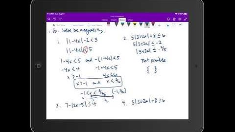 Absolute Value Equations and Inequalities Part 2