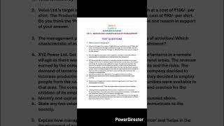 TEST QUESTIONS ~ CH1:- NATURE AND SIGNIFICANCE OF MANAGEMENT | BUSINESS STUDIES #class12#bst#exam