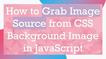 How to Grab Image Source from CSS Background Image in JavaScript