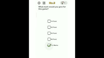 Brain Out Level 9 What mark would you give for this game solution || Walkthrough