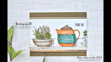 Just Add Color DSP thank you card using Stampin Up products with Jenny Hall