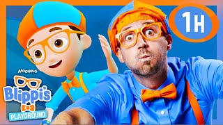 Blippi Explores Aquariums and Goes Swimming! | Blippi Plays Roblox Mashup! | Gaming Videos for Kids