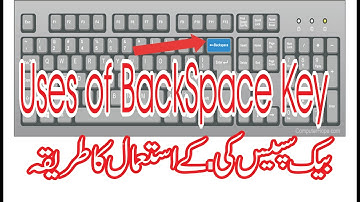 what is the use of backspace key? | Nasira Computer Academy