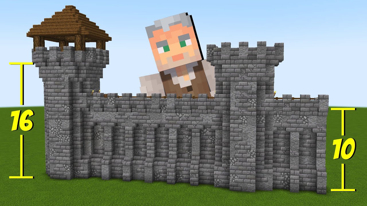 How to (EASILY!) Build Fortified Walls and Towers in Minecraft - YouTube