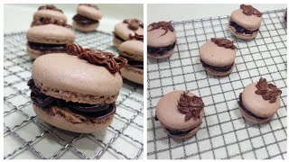 ماكرون اقتصادي بالكاوكاو .ناجح  مليون فالمية سهل بغناش روعة macaron au cacahuète